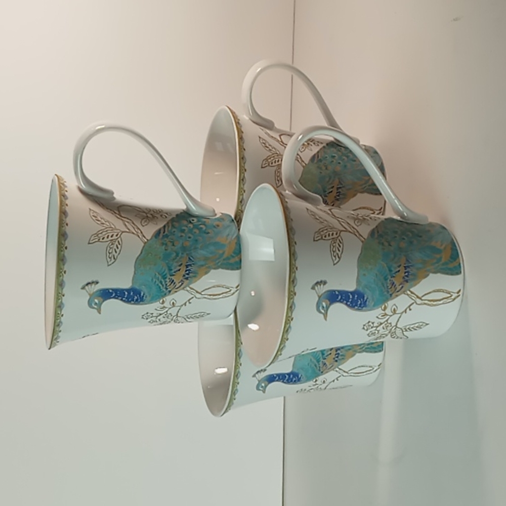 Vintage 222 Fifth Garden Fine China Mugs (4)